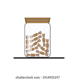tarro de vidrio para dulce
