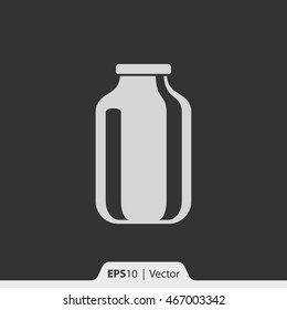 Glass jar vector icon for web and print