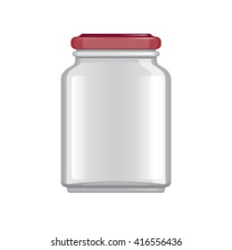 Glass Jar. Vector illustration.