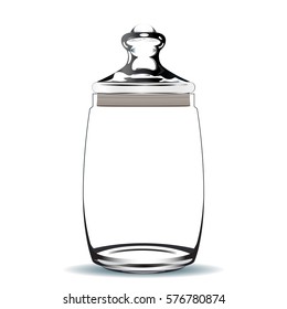 Glass Jar. Vector Illustration.