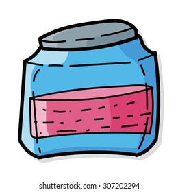 Glass jars color doodle