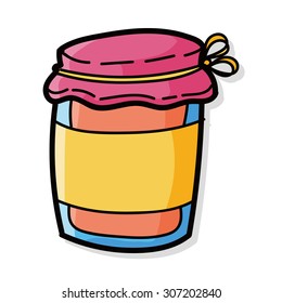 Glass jars color doodle