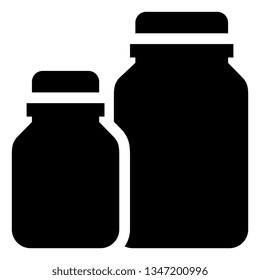 Glass Jars Recyclables Vector Icon