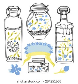 Glass jars set