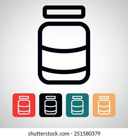 Glass Jar.vector illustration.