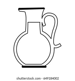 glass jug with beverage icon image 