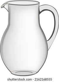 glass jug for liquids and wine -