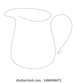 Glass jug of milk, vector illustration
