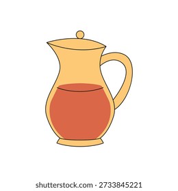 glass jug pitcher  icon vector design template