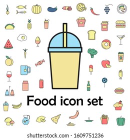 glass of juice colored icon. food icons universal set for web and mobile