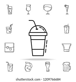 glass of juice dusk icon. Drinks & Beverages icons universal set for web and mobile