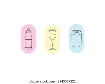 Glass Of Juice EPS Vector. Juice bottle line icon. wine glass vector. Wine glass vector icons. Isolated wineglass silhouette, alcohol beverage sign