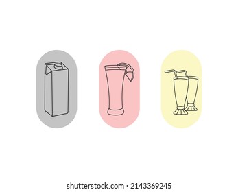 Glass Of Juice EPS Vector. Juice bottle line icon. wine glass vector. Wine glass vector icons. Isolated wineglass silhouette, alcohol beverage sign