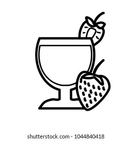a glass juice fruit icon vector template