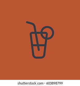 Glass of juice icon