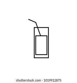a glass of juice icon. Element for mobile concept and web apps. Thin line  icon for website design and development, app development. Premium icon on white background on white background
