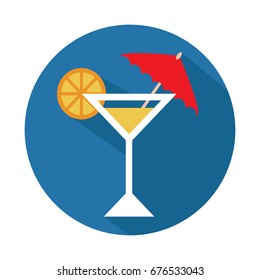 glass of juice icon. summer drink vector.