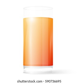 Glass of juice on a white background. Vector illustration, EPS 10