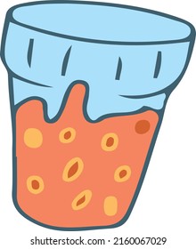 vaso de jugo de zumo de naranja vectorial ilustración brillante. naranjas. chica. ilustración vectorial