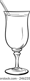 Glas mit Saft und Stroh ohne Hintergrund