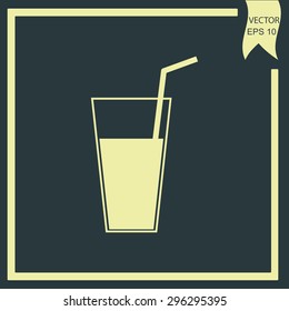 glass of juice vector illustration