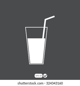 glass of juice vector illustration