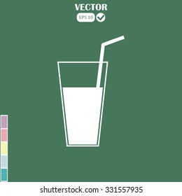 glass of juice vector illustration