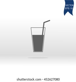 glass of juice vector illustration