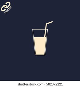 glass of juice vector illustration
