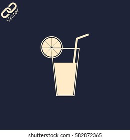 glass of juice vector illustration