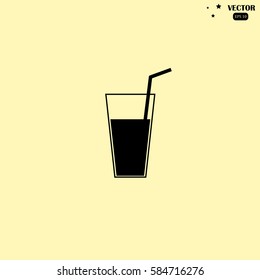 glass of juice vector illustration