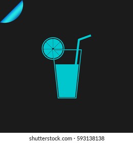 glass of juice vector illustration