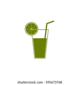 glass of juice vector illustration