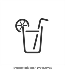 A glass of juice. Vector minimal icon