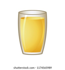 A glass of juice. White background. Vector illustration. EPS 10.