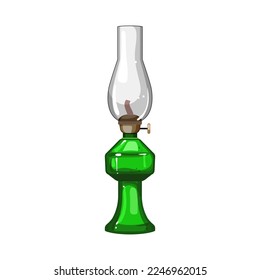 glass kerosene lamp cartoon. glass kerosene lamp sign. isolated symbol vector illustration
