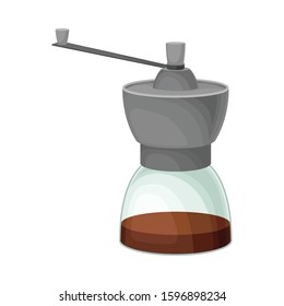 Glass Kettle for Making Tea or Coffee Vector Illustrated Element. Useful Household Item
