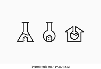 Logo-Vorlage des Labors des Glaslabors für wissenschaftliche, gesunde und wissensbasierte Markenbezeichnungen