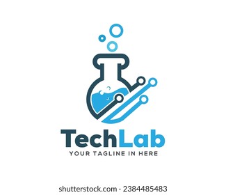 glass laboratory tech science logo icon symbol design template illustration inspiration