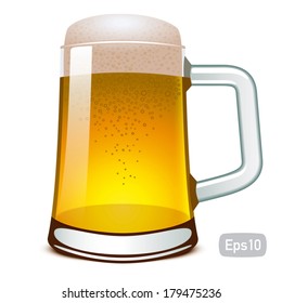 glass of lager beer