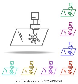 Glass laser cutting icon. Elements of Laser in multi color style icons. Simple icon for websites, web design, mobile app, info graphics