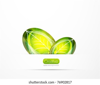 Glass leaves background