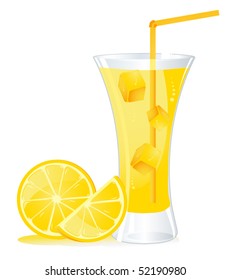 Glass and lemon