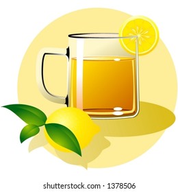 Glass of lemon tea