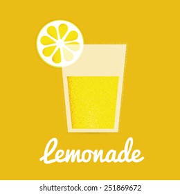 Glass of lemonade with drinking straw