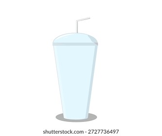 um copo de limonada é azul claro sobre um fundo branco,