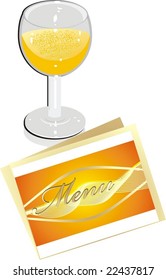 Glass with lemonade. Vector