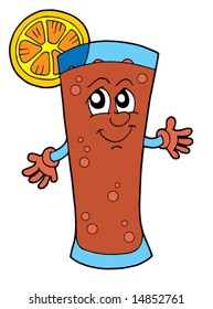 Glass of lemonade - vector illustration.
