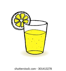 A glass of lemonade, vector illustration