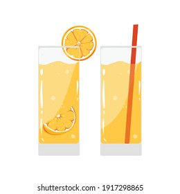 glass of lemonade vector illustration isolated in white background